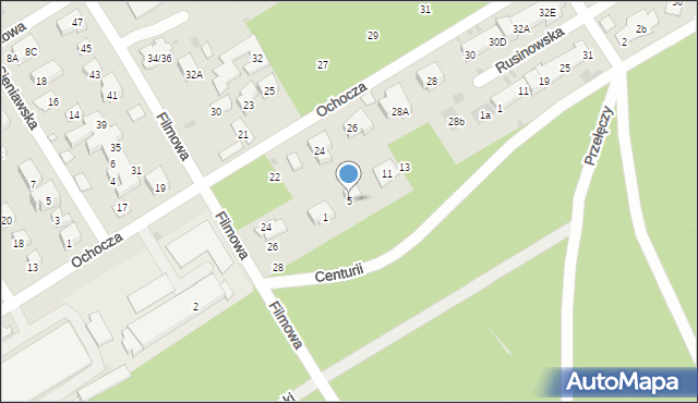 Warszawa, Centurii, 5, mapa Warszawy