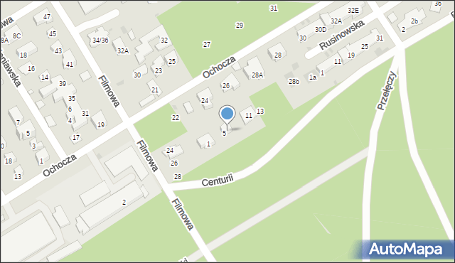 Warszawa, Centurii, 7, mapa Warszawy