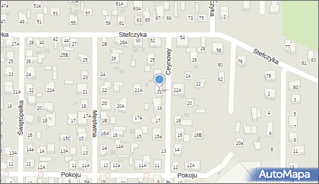 Wejherowo, Ceynowy Floriana, dr., 21, mapa Wejherowo