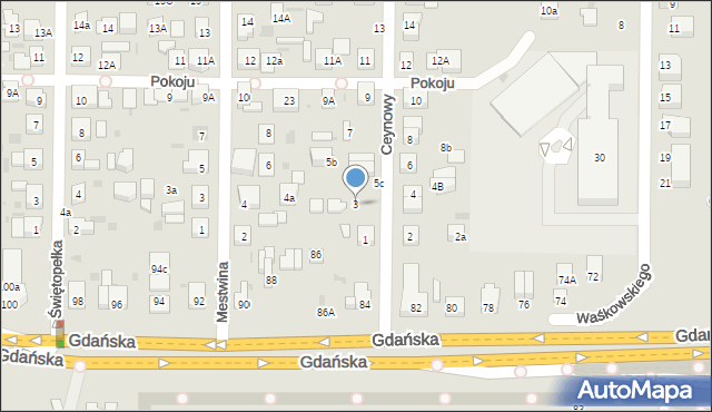 Wejherowo, Ceynowy Floriana, dr., 3, mapa Wejherowo