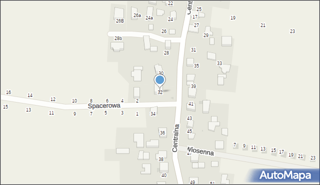 Wielka Wieś, Centralna, 32, mapa Wielka Wieś