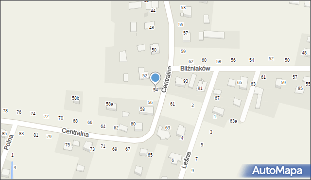 Wielka Wieś, Centralna, 54, mapa Wielka Wieś