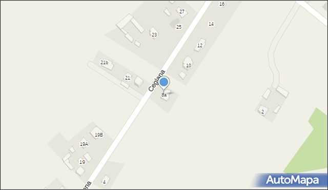 Wielogóra, Ceglana, 8a, mapa Wielogóra