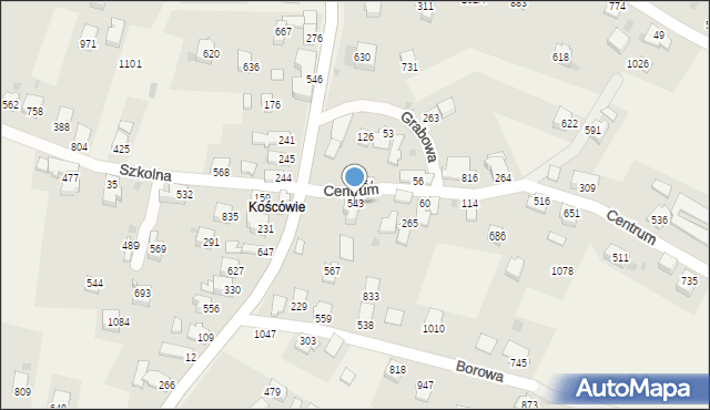 Wieprz, Centrum, 543, mapa Wieprz