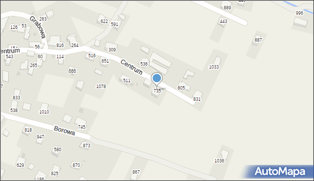 Wieprz, Centrum, 735, mapa Wieprz