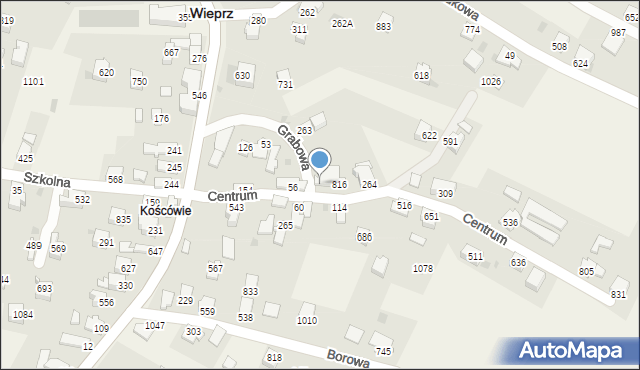 Wieprz, Centrum, 817, mapa Wieprz