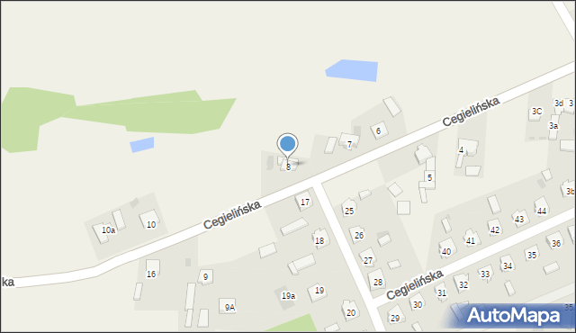 Wilczyn, Cegielińska, 8, mapa Wilczyn