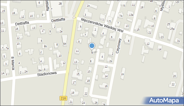 Władysławowo, Ceynowy Floriana, dr., 6, mapa Władysławowo