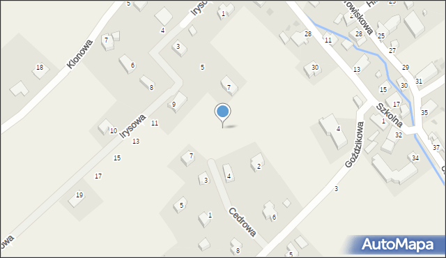 Wojcieszyce, Cedrowa, 6, mapa Wojcieszyce