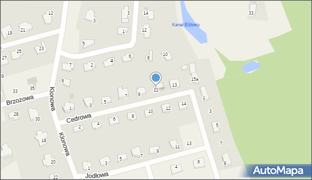 Wójtowo, Cedrowa, 11, mapa Wójtowo