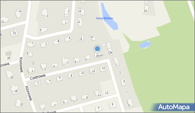 Wójtowo, Cedrowa, 13, mapa Wójtowo