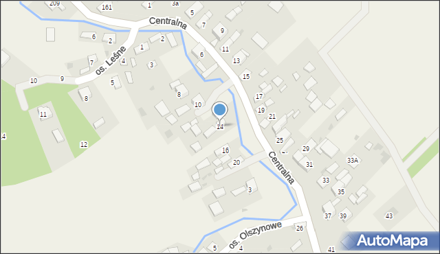 Wokowice, Centralna, 14, mapa Wokowice