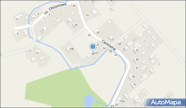 Wokowice, Centralna, 36, mapa Wokowice