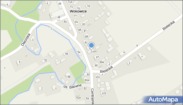 Wokowice, Centralna, 95, mapa Wokowice