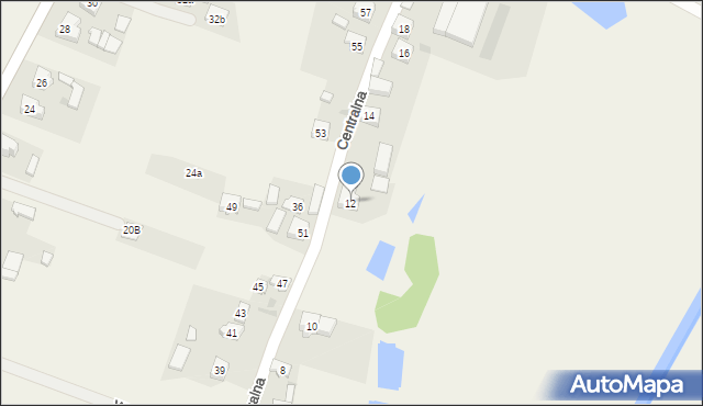 Wola Podłężna, Centralna, 12, mapa Wola Podłężna