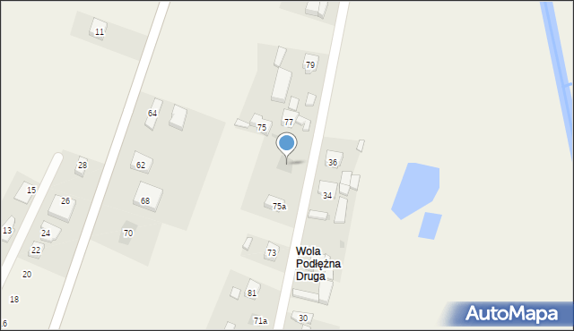 Wola Podłężna, Centralna, 75b, mapa Wola Podłężna