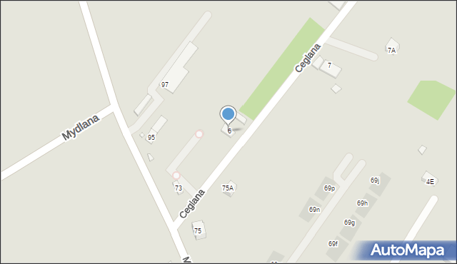 Wrocław, Ceglana, 6, mapa Wrocławia