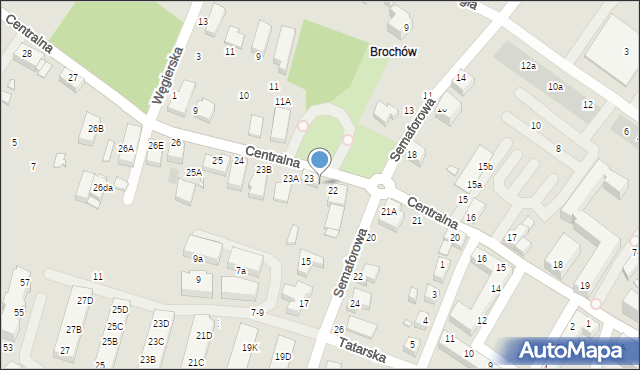 Wrocław, Centralna, 22A, mapa Wrocławia