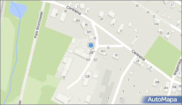Wrocław, Centralna, 32B, mapa Wrocławia