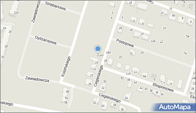 Wrocław, Cegielskiego Hipolita, 17a, mapa Wrocławia