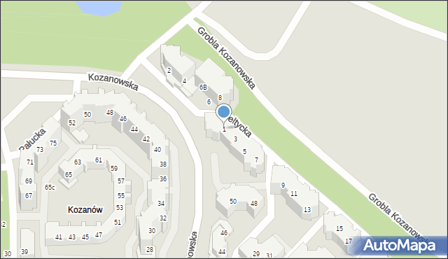 Wrocław, Celtycka, 1, mapa Wrocławia