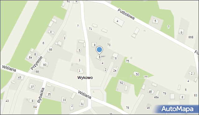 Wykowo, Centralna, 6, mapa Wykowo