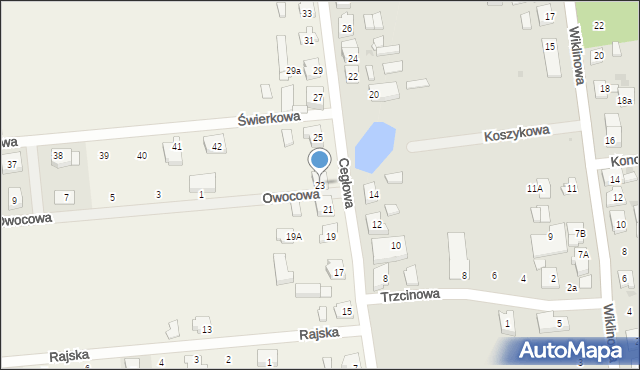 Zacharzew, Cegłowa, 23, mapa Zacharzew