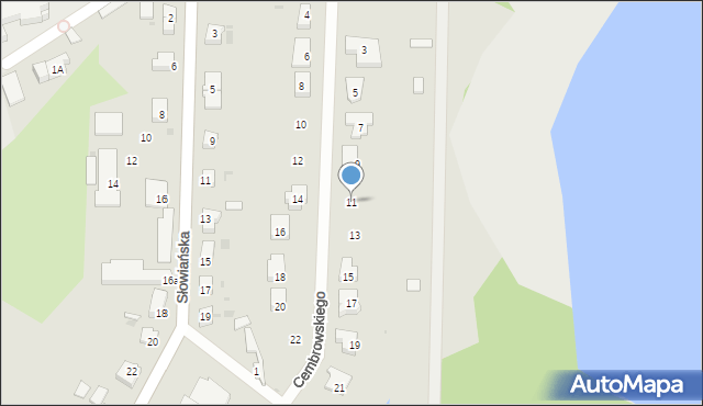 Żarów, Cembrowskiego Mariana, ks., 11, mapa Żarów