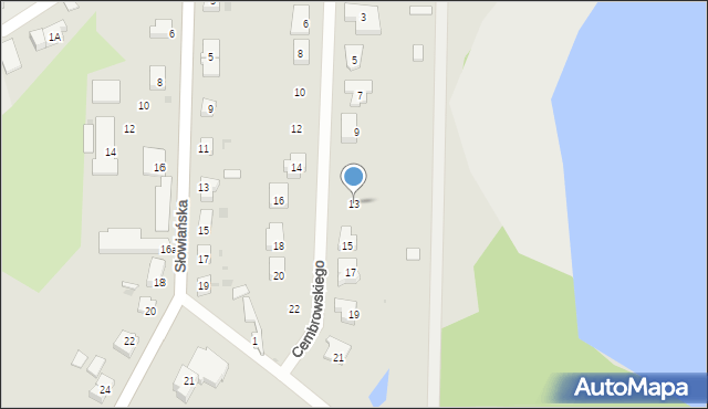 Żarów, Cembrowskiego Mariana, ks., 13, mapa Żarów