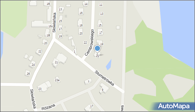 Żarów, Cembrowskiego Mariana, ks., 21, mapa Żarów