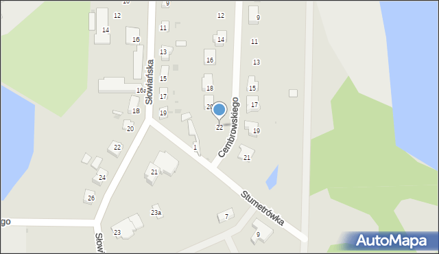 Żarów, Cembrowskiego Mariana, ks., 22, mapa Żarów