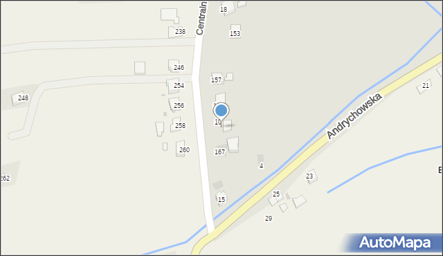 Zator, Centralna, 163, mapa Zator