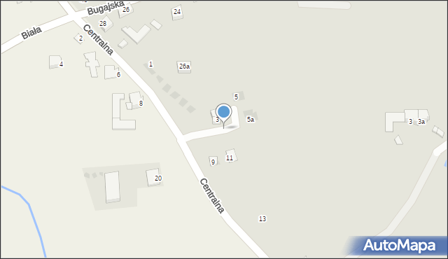 Zator, Centralna, 7, mapa Zator