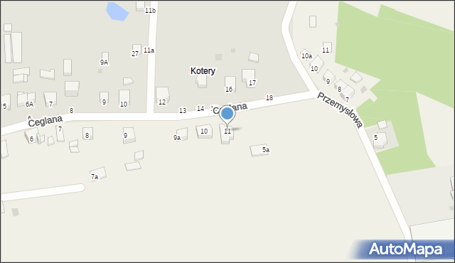 Zbludowice, Ceglana, 11, mapa Zbludowice