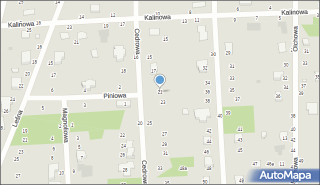 Zduńska Wola, Cedrowa, 21, mapa Zduńska Wola