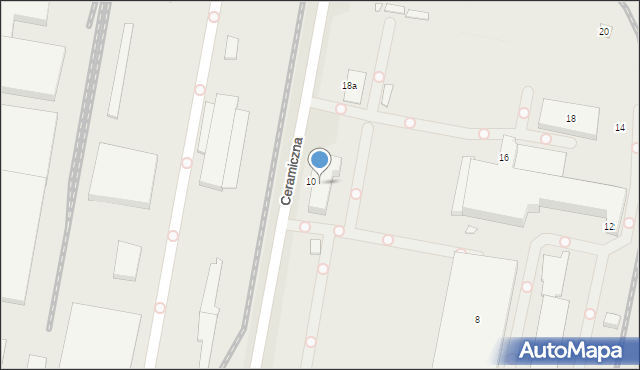 Zduńska Wola, Ceramiczna, 10a, mapa Zduńska Wola