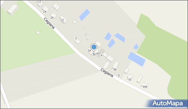 Żerków, Ceglana, 3b, mapa Żerków