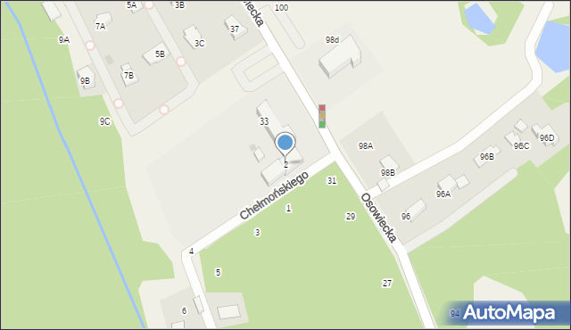 Adamowizna, Chełmońskiego M., dr., 2, mapa Adamowizna