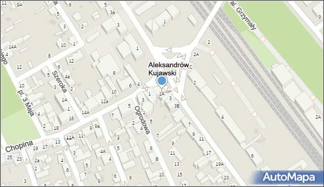 Aleksandrów Kujawski, Chopina Fryderyka, 1A, mapa Aleksandrów Kujawski