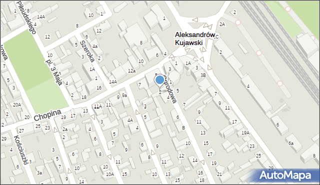 Aleksandrów Kujawski, Chopina Fryderyka, 2, mapa Aleksandrów Kujawski
