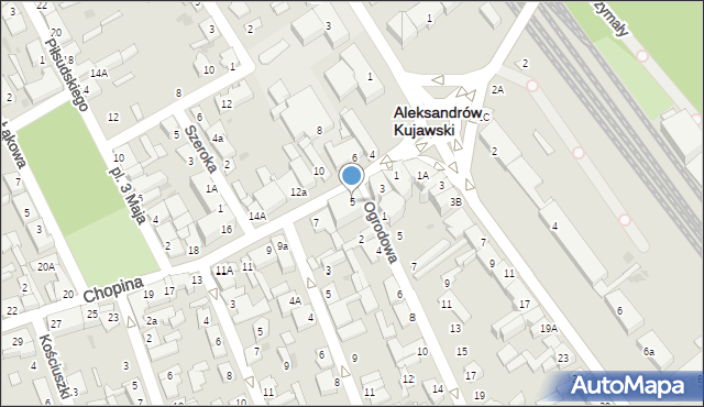 Aleksandrów Kujawski, Chopina Fryderyka, 5, mapa Aleksandrów Kujawski