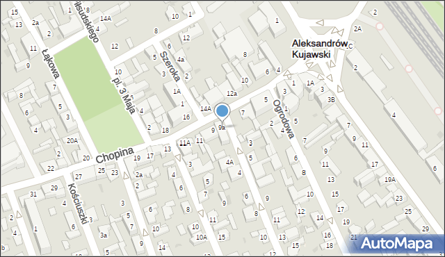 Aleksandrów Kujawski, Chopina Fryderyka, 9a, mapa Aleksandrów Kujawski