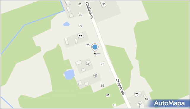 Antoniew, Chabrowa, 73, mapa Antoniew