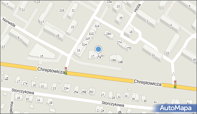 Augustów, Chreptowicza Joachima, 17a, mapa Augustów