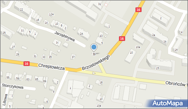 Augustów, Chreptowicza Joachima, 39, mapa Augustów