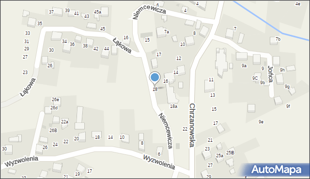 Balin, Chrzanowska, 18, mapa Balin