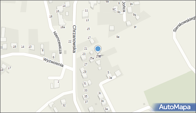 Balin, Chrzanowska, 25B, mapa Balin