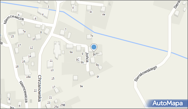 Balin, Chrzanowska, 9h, mapa Balin