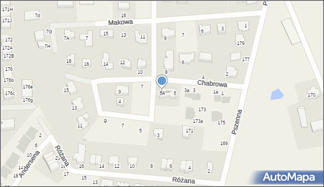 Banino, Chabrowa, 5A, mapa Banino
