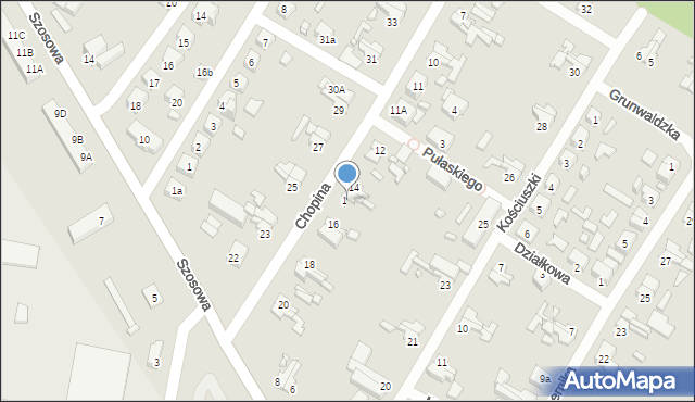 Barlinek, Chopina Fryderyka, 15, mapa Barlinek